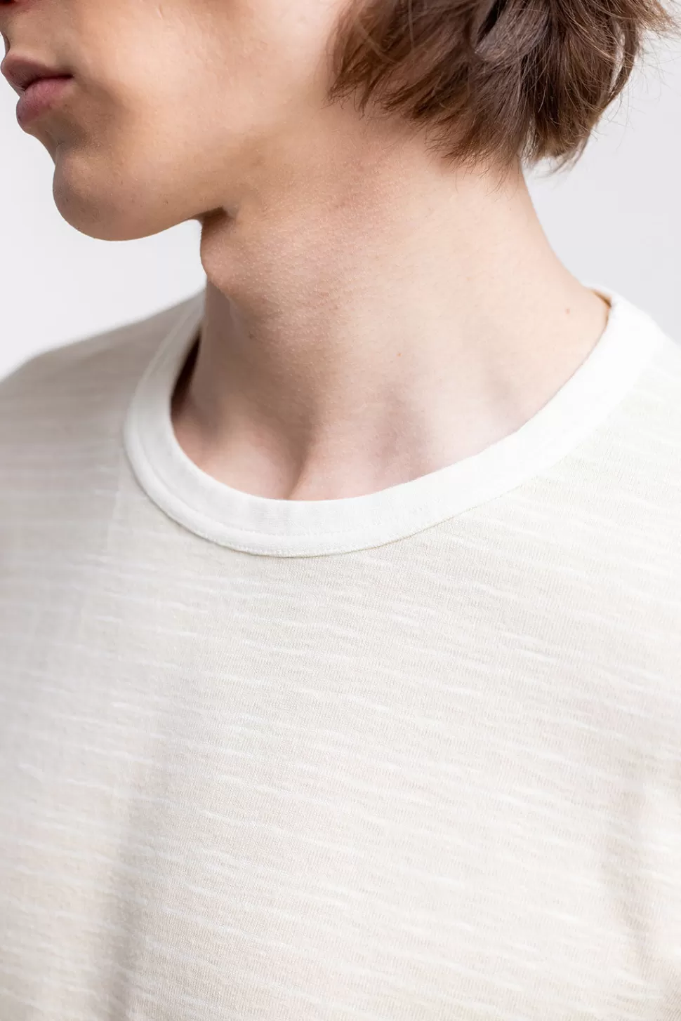Rotholz T-Shirts*Gestreiftes T-Shirt Creme